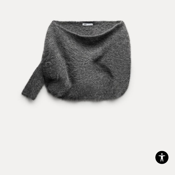 Asymmetrical Alpaca Blend Knit Sweater - Picture 3 of 6